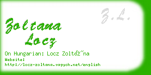 zoltana locz business card